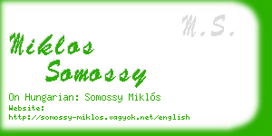 miklos somossy business card